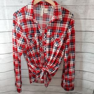 Bella D ladies plaid shirt